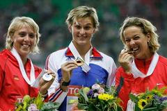 Barbora Špotáková, Christina Obergfoellová a Steffi Neriusová