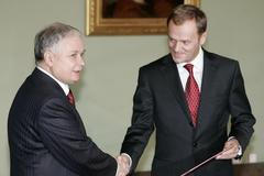 Lech Kaczyński a Donald Tusk