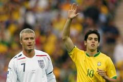 David Beckham a Kaká: Anglie vs. Brazílie