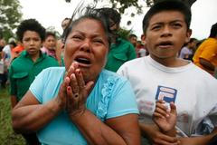 Záplavy v Mexiku, čekání na dávky jídla a vody