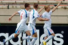 Fotbalová radost: Kúdela, Mazuch a Mičola