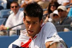 Novak Djokovič během semifinále US Open