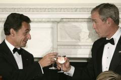 Francie USA Bush Sarkozy 2