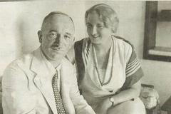 Edvard Beneš s manželkou Hanou