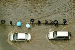 Ulice Mumbaje pod vodou