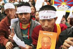 Tibetští demonstranti