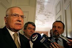Václav Klaus navštívil poslanecký klub KSČM
