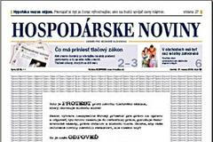 Slovenský tiskový protest - Hospodárske noviny