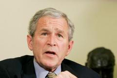 Schůzka Bushe a Topolánka v Oválné pracovně