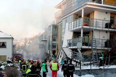 Zřícená budova v Norsku