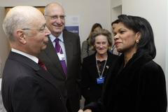 Švýcarsko Davos Světové ekonomické fórum Riceová Schwab