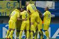 Hráči Villarrealu se radují po vstřelení branky