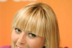 Maria Šarapovová na tiskové konferenci