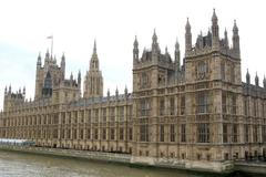 Westminsterský palác. Parlament Velké Británie.