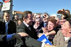 Sarkoy na předvolebním mítinku