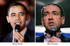Vítězové v Iowě. Huckabee a Obama.