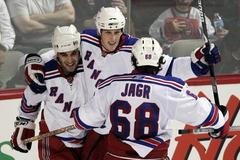 Jágr slaví gól Gomeze