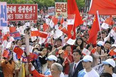 Olympiáda pochodeň Severní Korea