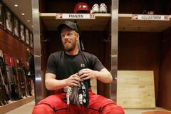 Johan Franzen v šatně