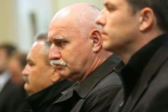 Pavel Mokrý na pohřbu Vlastislava Marečka v Kunovicích