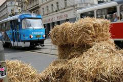 Blokáda v centru Prahy