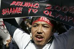 Olympijská pochodeň v San Franciscu