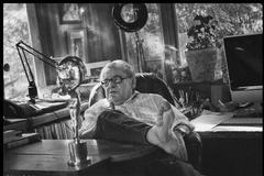 MFF Karlovy Vary: Miloš Forman při natáčení festivalové znělky