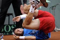 Tomáš Berdych si poranil kotník