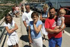 Dopravní zácpa u Zadaru