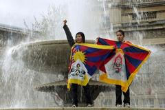 Protesty v Londýně proti olympiádě v Číně