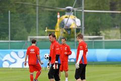 Trénink fotbalistů v Seefeldu