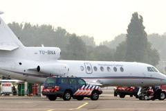 Letadlo s karadžičem v Rotterdamu