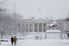 Bílý dům pod sněhem