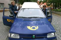 Motorizované doručování pošty na Příbramsku