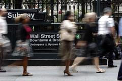 Wall Street vstup do metra, New York, USA