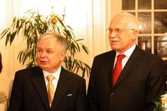 Kaczynski s Klausem v Lánech