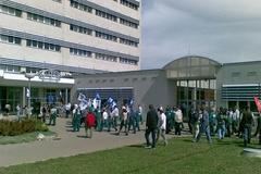 Demonstrace odborářů Siemens