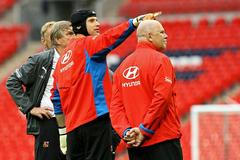 Wembley - trénink českých fotbalistů