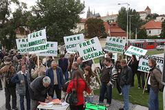 Demonstrace entomologů