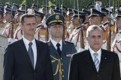 Bašár Asad a Michel Sulejman v Damašku