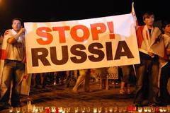 Gruzínci demonstrují v Tbilisi