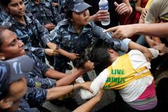 Demonstrace na podporu Tibetu v Nepálü