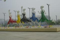 Ptačí hnízdo krátce před zahajovacím ceremoniálem