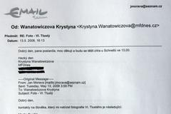 Mailová korespondence poslance Moravy