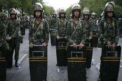 Vojáci v ulicích Bangkoku