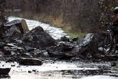 Spadlá skála v Chuchli