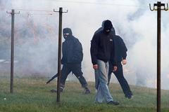 17 November clash of police and extremists in Litvínov