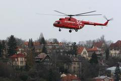 Vrtulník Vodafone nad Prahou