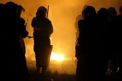 Střety radikálů a policie v Litvínově