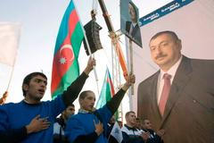 Příznivci prezidenta Alijeva